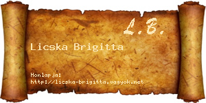 Licska Brigitta névjegykártya